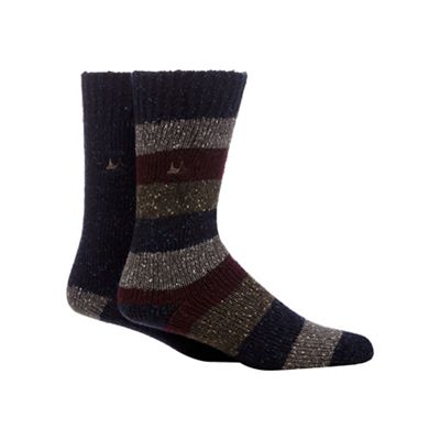 Pack of two multi-coloured knitted socks